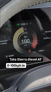 Tata Sierra Diesel's 0-100kph sprint #shorts
