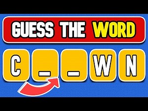 Guess the Word with Missing Letters Quiz 🤡 50 Words Quiz