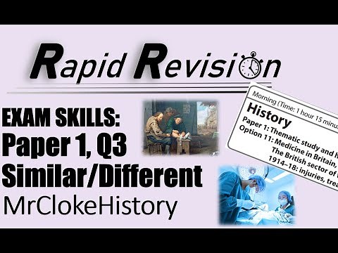 GCSE History Exam Skills - Edexcel Paper 1 Q3 Similarities/Differences (4 Marks)