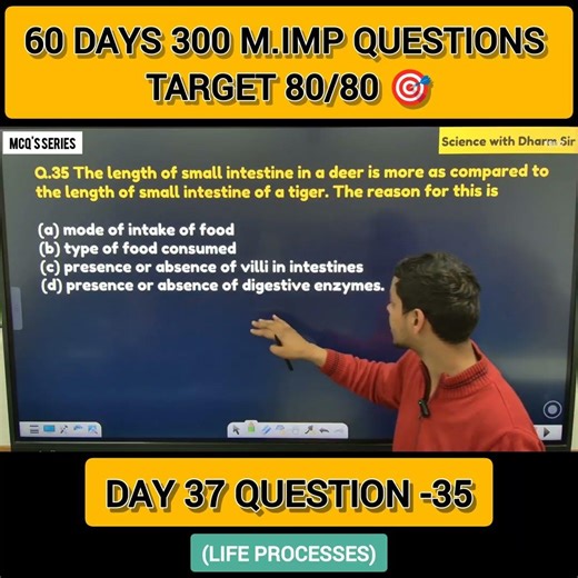 Day 37 | MCQ–35 | Life Processes | 60 Days – 300 Questions