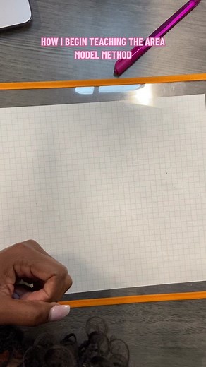 Area model method can be challenging for some students, that’s why I like for them to see how it works first in the graph paper. It’s a great visual for students! #areamodelmultiplication #areamodel #multiplication #4thgrademath #5thgrademath #teachersoftiktok #teachersontiktok #education #classroom #math #mathstrategies #multiplicationstrategy #foryoupage