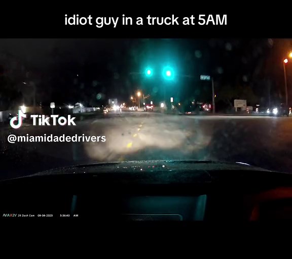 Caught on Dashcam: Reckless Truck Driver in Miami