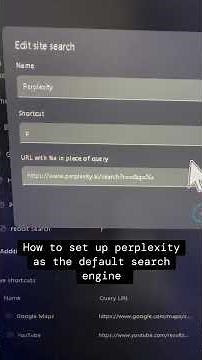 How to set up perplexity as the default search engine! Tutorial perplexity search engine in chrome