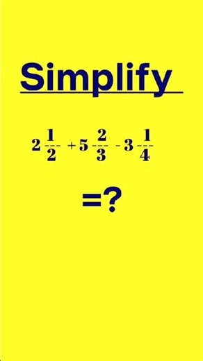 fractions# addition and subtraction# simplification #maths #mathstricks #education