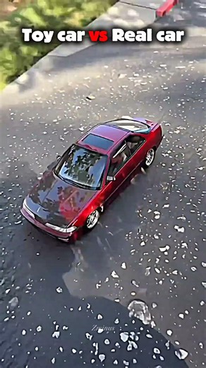 Toy car vs REAL car: The scale difference is crazy! 🏎️💨 #miniature #automobile