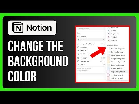 How to Change the Background Color in Notion
