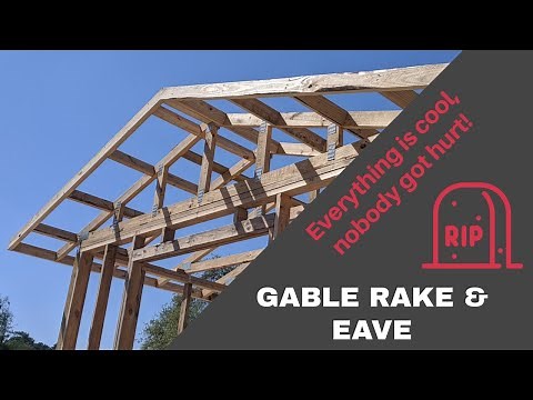 How to build a shed - Gable rake & Roof eave, 12x20 shed project
