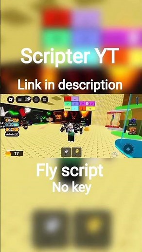 roblox fly script no key #scripter YT