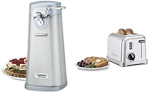 Cuisinart SCO-60 Deluxe Stainless Steel Can Opener & Metal Classic 2-Slice toaster, Brushed Stainless