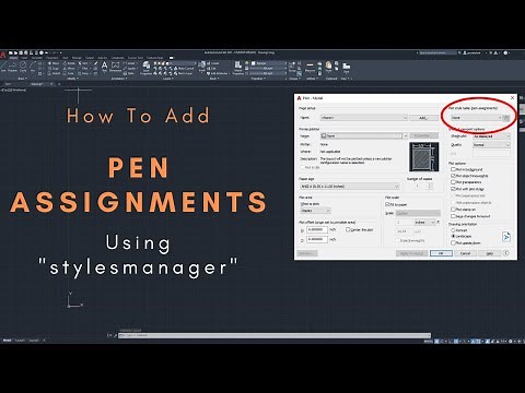 How to Add a Pen Assignment in AutoCAD