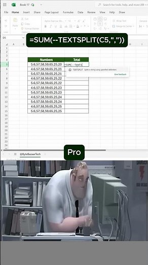 Hidden Excel SUM Trick You Need to Know! 🔢 | Instant Totals in 1 Click #ExcelTips #Shorts