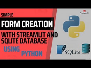How To Create A Form In Python Using Streamlit And Save To SQLITE Database