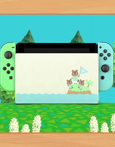 Start a new island life when this Animal Crossing: New Horizons Nintendo Switch bundle comes to Europe on March 20th! It includes an island-themed Nintendo Switch console, dock and Joy-Con controllers, plus a download code for the game itself. | Animal Crossing