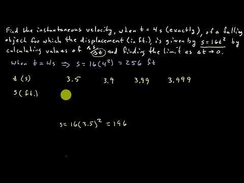 Applied Calculus - Finding Instantaneous Velocity Using Limits And Definition Of The Derivative