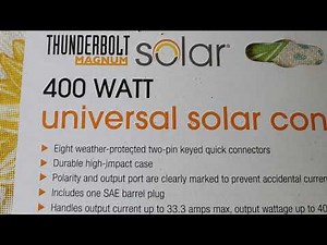 Using the "Hub" Universal Solar Connector from Harbor Freight