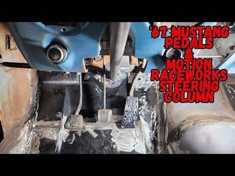 1967 Mustang Pedals and Motion Raceworks Steering Column Mounts