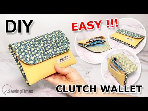 DIY DOUBLE CLUTCH WALLET | Easy Purse Bag Sewing Tutorial [sewingtimes]