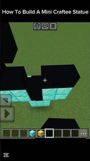 How To Build A Mini Craftee Statue 💎 🔱 #minecraft #shorts #craftee #foryou