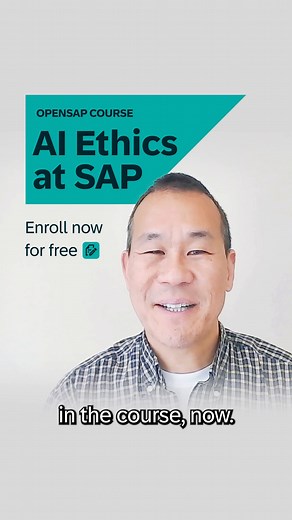 How do you apply ethics to AI? Learn about the risks and our approach to AI ethics in this free openSAP course, starting November 21. https://sap.to/6182uIhUo | SAP