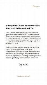 Be completely humble and gentle; be patient, bearing with one another in love. Make every effort to keep the unity of the Spirit through the bond of peace. Ephesians 4:2-3 NIV ✨✨✨✨ Follow for daily wife prayers #wifeprayers #holyspiritpower #prayerroutine #holygirl #christianwife | Marriage NoteBook