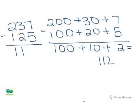 2nd Grade Math: Subtraction - Expanded Form (3 Digit Numbers with and without Regrouping) (NO)