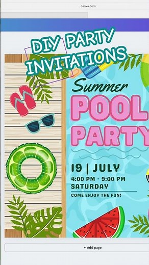 Party Invitations with Canva & Cricut #diyparty