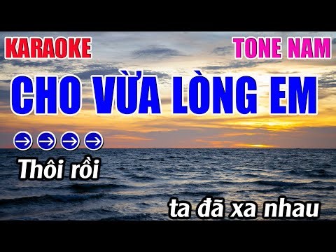 Cho Vừa Lòng Em Karaoke Tone Nam ( C#m ) Karaoke 9999 - Beat Mới