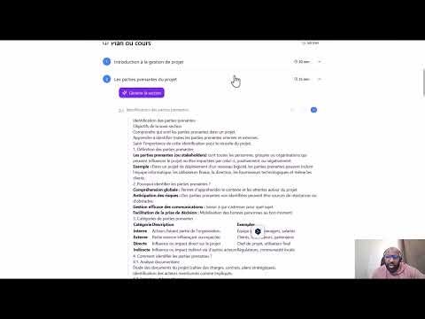 Appication Génération de contenu ou formation avec IA