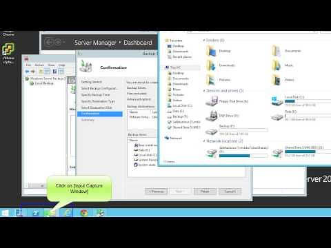 How to configure local system backup in Windows 2012 R2 Server