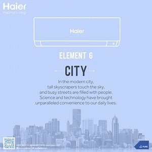 139 reactions · 57 comments | Through continuous innovation, Haier Air Conditioning now offers easier & free installation, enhancing the convenience and comfort of modern city living. #Haier #HaierAirConditioners #7Elements #SmartLiving #InspiredLiving | Haier | Facebook