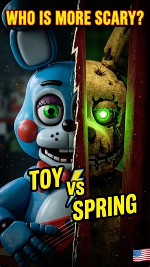 Toy Bonnie vs Spring Bonnie: Who is more SCARY? 🐰💀#fnaf