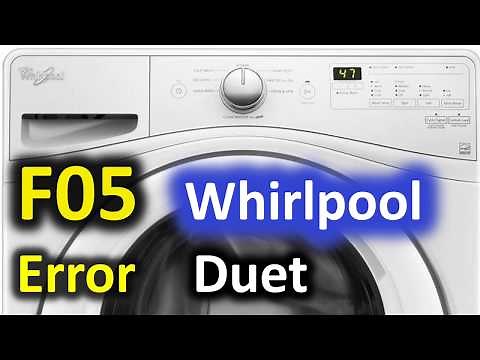F05 Error Code SOLVED!!! Whirlpool Duet Front Load Washer Washing Machine FOS
