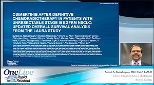 Osimertinib After Definitive Chemoradiotherapy in Patients with Unresectable Stage III EGFRm NSCLC: Updated Overall Survival Analysis From the LAURA Study | OncLive