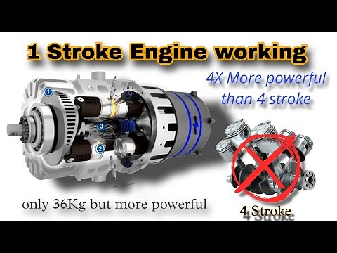 1 Stroke Engine working | One stroke Engine 4X powerful than 4 stroke#technology #automobile#engine