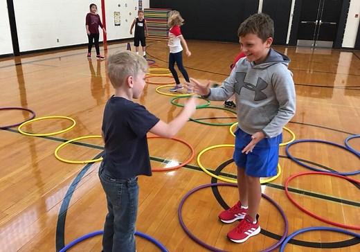 Hoop Hop Showdown - Rock Paper Scissors Hula Hoop Activity - S&S Blog