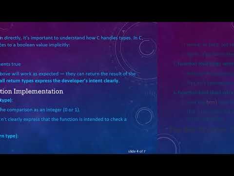 Understanding the boolean Return Value in C: Choosing the Correct Type