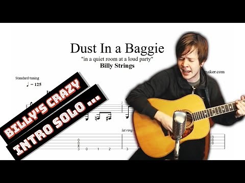 Billy Strings - Dust in a Baggie TAB (intro) acoustic guitar solo tabs (PDF + Guitar Pro)