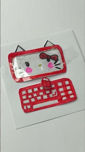 diy paper computer 🖥️ #diy #papercraft #shorts