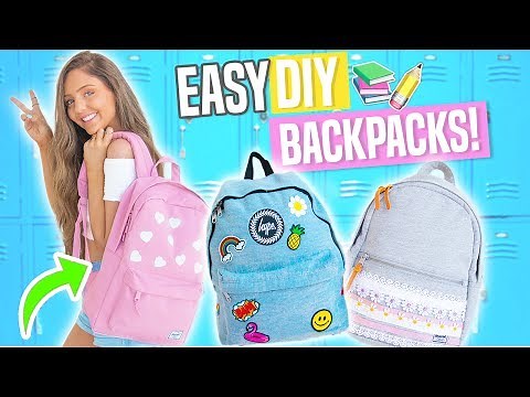 Easy DIY Backpacks for Back To School!