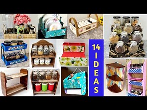 14 Simple DIY Organizers for Storage from Waste Cardboard Boxes |Cardboard Boxes reuse ideas|craft