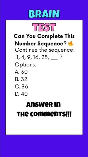 Can you complete this number sequence?🔥🔥 #braintest #maths #shorts