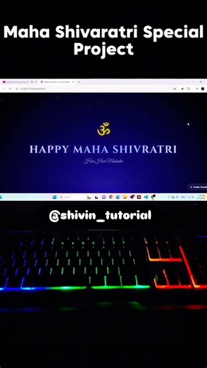 Maha Shivratri Special Project | HTML | CSS | JS | #coding #3danimation #mahadev #shortsfeed #shiv