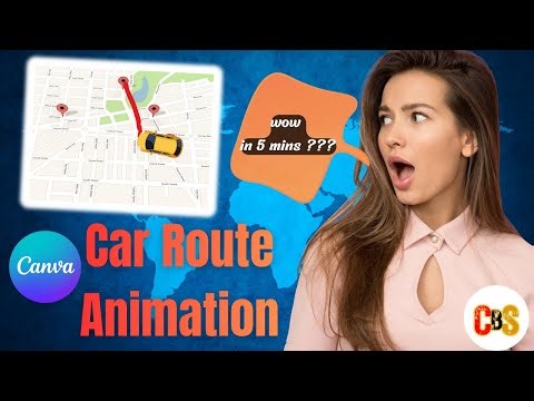 Animated Travel Map in Canva | Car Journey Route Tutorial 🚗