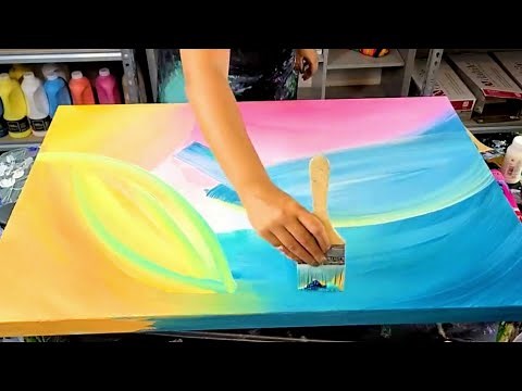 6 Unique and Creative Abstract Acrylic Painting Ideas by Molly's Artistry (Combination Techniques)