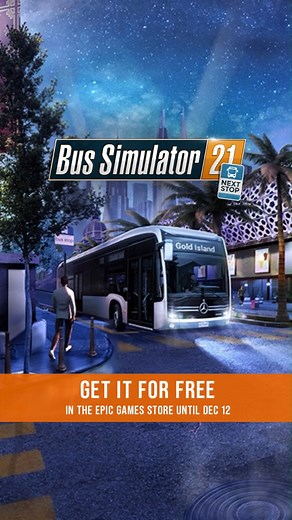 Bus Simulator 21 Next Stop is now available for free! 🎁 Grab it and keep it at the Epic Games Store until December 12: 🚍 https://store.epicgames.com/p/bus-simulator-21 | Bus Simulator