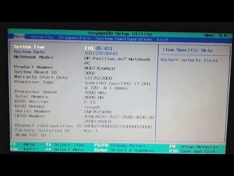 How to make a boot disk with the BIOS InsydeH20 Setup Utility Rev 3.5