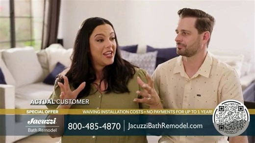 Jacuzzi Bath Remodel TV Spot, 'Tell You Something: Waived Installation and No Payments'