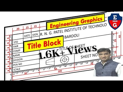 Title block| Engineering Drawing| with Dimensions