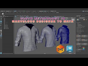 How to ReTopology in Marvelous Designer Cloth to Maya _ 2024 | CG_GUM