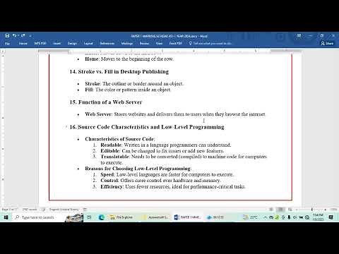 KCSE 2024 COMPUTER STUDIES PAPER 1 MARKING SCHEME